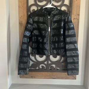 NWOT * Akira Black Faux Leather and Mesh Jacket Size Medium